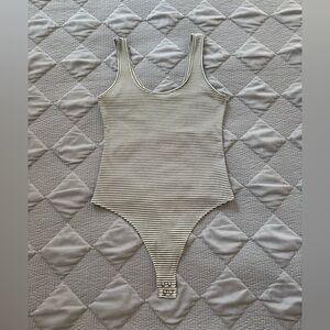 NWOT American Eagle Black Beige Striped Ribbed Boysuit
